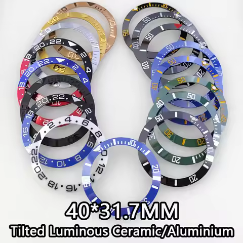 40mm Ceramic Bezel GMT and Diving watch Insert For 40mm Mens Watch Watches Replace Accessories Watch
