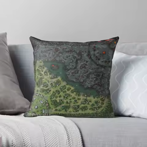 Dota 2 Reborn 7.28 HD Map Throw Pillow Cushion Cover Luxury