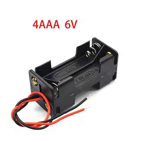 4 * AAA 6V Battery Holder 4AAA Battery Case AAA Battery Box AAA Storage Box With Wire Leads
