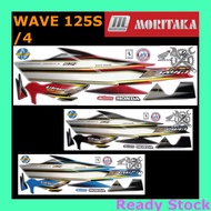 WAVE 125S Model 4 Honda Sticker Body Stripe Moritaka Strike Motor WAVE 125S/4