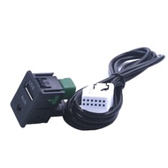 USB + AUX Switch Plug & Cable Fits For VW Passat B6 B7 RCD310 RCD510 Golf MK5 MK6 AUX USB switch Car