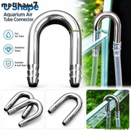 MOLIH Air Tube Connector, U Shape 4-5mm Tube Aquarium Airline Connector,  Stainless Steel Rust Resis