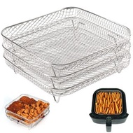 Air Fryer Rack for Oven ,3-Layers  304 Stainless Steel Air Fryer Basket Grill Steamer Cooker Kitchen