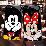 HK-15 Disney Glass KACA Casing for OPPO Realme F7 A7 A12 F9 A12S A11K F5 A5S 2 Pro