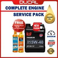 DUCAL Premium Engine Oil 15W40 API SM/CF 4 Litres ( FREE 1 Oil Treatment & Engine flush ) 15w40 4L M