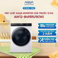 Máy giặt lồng ngang Aqua Inverter 12kg AW12-B4959U1K(W) - Miễn phí giao hàng toàn quốc - Hỗ trợ lắp
