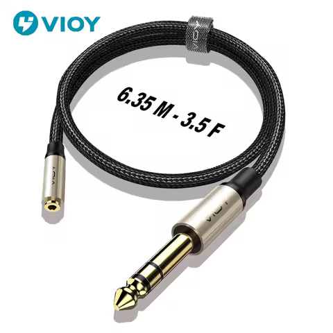 6.35 To 3.5 Headphone Adapter 6.35mm TRS Male To 3.5mm Female Stereo Jack Audio Extension Cable for 