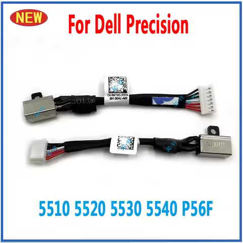 1-10Pcs New Laptop DC Power Jack Cable For DELL Precision 5510 5520 5530 5540 P56F Charging Connecto