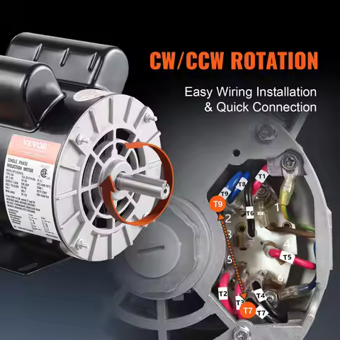 2HP SPL Air Compressor Motor 115 230V 20 10A 3450RPM 56 Frame CW CCW Rotation