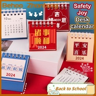 Behoo 2024 Mini Desk Calendar Office School Supplies Calendar Desk Calendar Monthly Planner Desk Accessories Decor Record