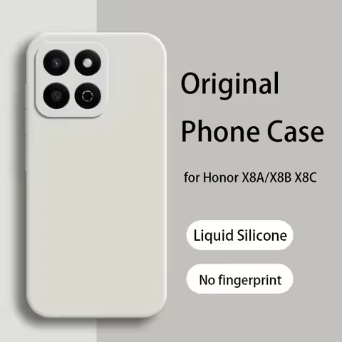 For Honor X8a X8b X8c Square Silicone Phone Case For Honor X8A X8B X8C No Fingerprint Soft Cover Hon