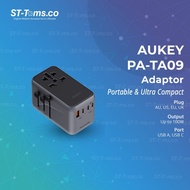 Aukey Universal Travel Adapter Type C 100W 4 In 1 EU US UK - PA-TA09