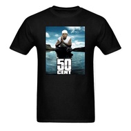 Men T Shirt Fashion Man 50 Cent Shore Shirt Tops O Neck Adult Tee Shirt Black