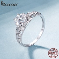 Bamoer 925 Sterling Silver Ring 1CT Moissanite Engagement Jewelry Gifts for Women