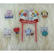 BT21 baby topper BTS topper BT21 topper birthday topper pudding topper tart topper birthday decorati
