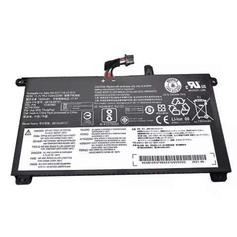 WHOLESALE New 01AV493 Laptop Battery For Lenovo ThinkPad T570 T580 P51S P52S SB10L84121 00UR890 00UR