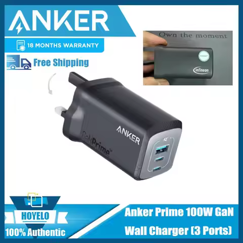 Anker Prime Anker GaN 100W Multi Port Charger Plug TypeC Fast Charging Suitable