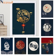 Chinese Koi Fish Kitchen Door Curtain Chinese Style Separate Bar Partition Curtain Home Decoration