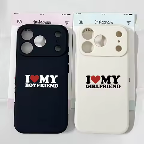 I Love My Boyfriend Girlfriend Couple Phone Case For iPhone 17 16 Pro Max 17 Air 15 13 14 12Mini 11 