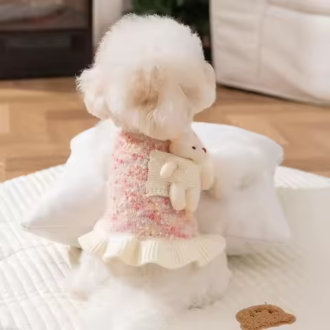 Winter 1/pic Dog Sweater Teddy Couple Outfit Clothes Maltese Warm Small Bear Pullover Pet Dress Smal