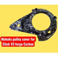 DAVIDSY2 MOTORPARTS MOKOTO PULLEY COVER CLICK V3 FORGE CARBON MOTORCYCLE