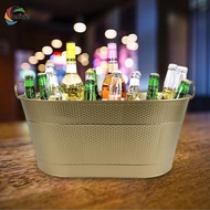 [chulisia] Galvanized Tub Ice Tub Ice Bucket Portable for Parties with Handle Beer Bucket