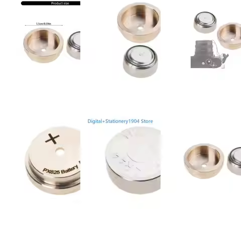 E06C PX625 Battery Adapter Converters Film Camera Exposure Meter LR44 1.4V Batteries Zinc Air Brass 