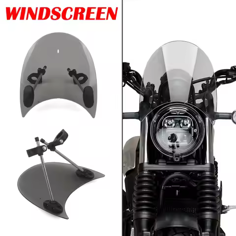 Motorcycle Windscreen Windshield Universal For Royal Enfield Bullet/Meteor/Classic 350 500 Intercept