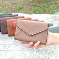 (貝殼粉)簡約信封式9卡1照牛皮中夾4141