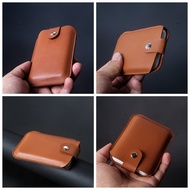 Leather Battery Case for Apple Wireless Magnetic Mag Safe Charger Battery Pack Cover External Shockp
