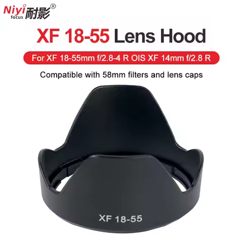 XF 18-55 Camera Lens Hood for Fuji XF zoom 18-55mm f2.8-4 R OIS XF 14mm f/2.8 14 2.8 R Lens Plastic 