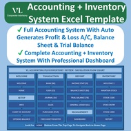 VL Accounting + Inventory System Excel Template Fully Automated Accounts With Inventory Control Modu