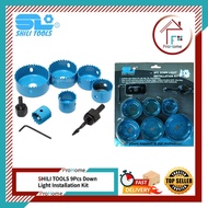 SHILI TOOLS 9 PCS DOWN LIGHT INSTALLATION KIT / Hole Saw Cutting Set Kit 9PCS 51mm-89MM Wood Metal A