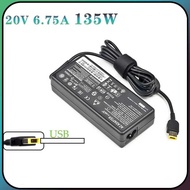 D7 Laptop 1 Adapter 135W 20V 6.75A USB C Notebook Charger For Lenovo T440p Y50-70 R720 Y700 T540p