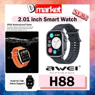 Awei H88 2.01 inches Smart Watch Waterproof GPS Bluetooth Calls Smartwatch Body Temperature Measuring Fitness Bracelet