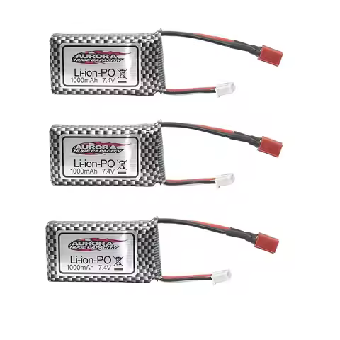 7.4V 1000mAh Li-ion Battery T Plug QDJ02 for Xinlehong XLH Q901 Q902 Q903 1/16 RC Car Spare Parts Re