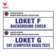 30x15cm airport pendant vinyl sticker