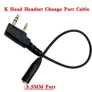 2 Pin K Head to 3.5mm Female Phone Audio Earpiece Transfer Cable For Retevis RT21 RT22 RT24 RT7 RT27