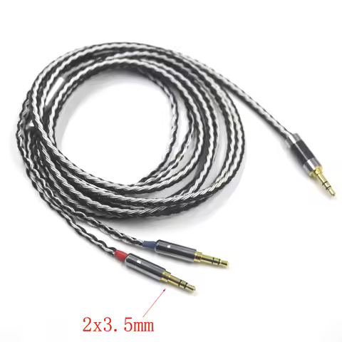 16 Cores 4 pin Xlr 4.4 2.5mm Headphone Earphone Cable For Dual 3.5 Hifiman Ananda sundara HE1000se H