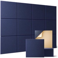Sonicism 12 Pack X-Lined Acoustic Panels With Self-Adhesive, 12"X 12"X 0.4" Sound Proof Foam Panels,