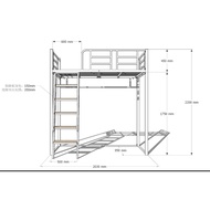 Loft bed customize singapore/single loft bed /bed room/condo