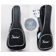 MAVIES UKULELE 10MM PADDED GIG BAG CAN FIT TO 21 TO 24 INCH COLOR BLACK W/ white LINE