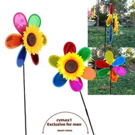 CYMX Sunflower Windmill, Flower Beautiful Wind Spinner, Creative Plastic Sequin Kids Toy Garden Yard Outdoor Tent Balcony Decor