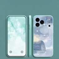 Smudge Blue Phone Case Suitable for OPPO Reno 16Pro 15Pro 15 14Pro 14 13Pro 13 11Pro 10Pro+8T 8Pro 8