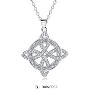 DRINSPER Witches Knot Necklace Hecate Goddess of Witches with Celtic Knot Design Pendant Necklace Go