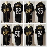 Baseball Jersey Dodgers Black Gold Elite Jersey Dodgers 22 35 50BETTS Baseball Jersey