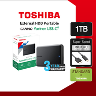 Toshiba External HDD (1TB) TypeC USB 3.2 SuperSpeed, รุ่น (Canvio Basics TypeC ) 2.5" ฮาร์ดดิสพกพา T