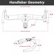 Spcycle Hb-068 Aero Carbon Gravel Bike Handlebar Full Hidden Cable Road Integrated Handlebar With