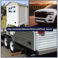 PAULINN 15 Amp 125V AC Power Inlet Port Plug W/ Integrated Dual 18" Extension Cord, NEMA 5-15 RV Fla