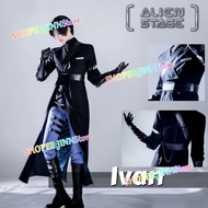 -JINN-Black Sorrow IVAN ALIEN STAGE Cosplay Costume AlienStage IVAN Cosplay Wig Anime Party Suit Bla